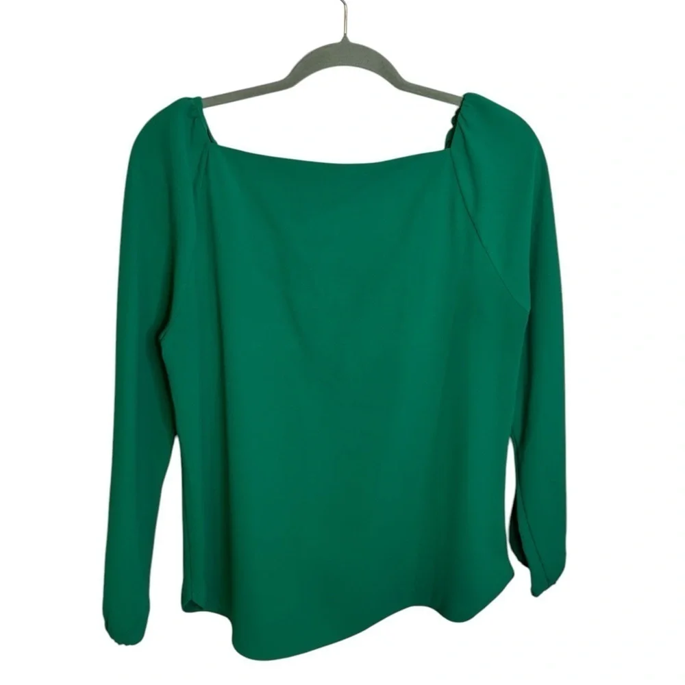 J.Crew Green Square Neck Blouse